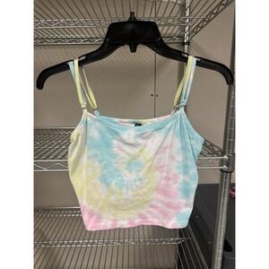 Tie dye crop top with adjustable straps Divided womens small